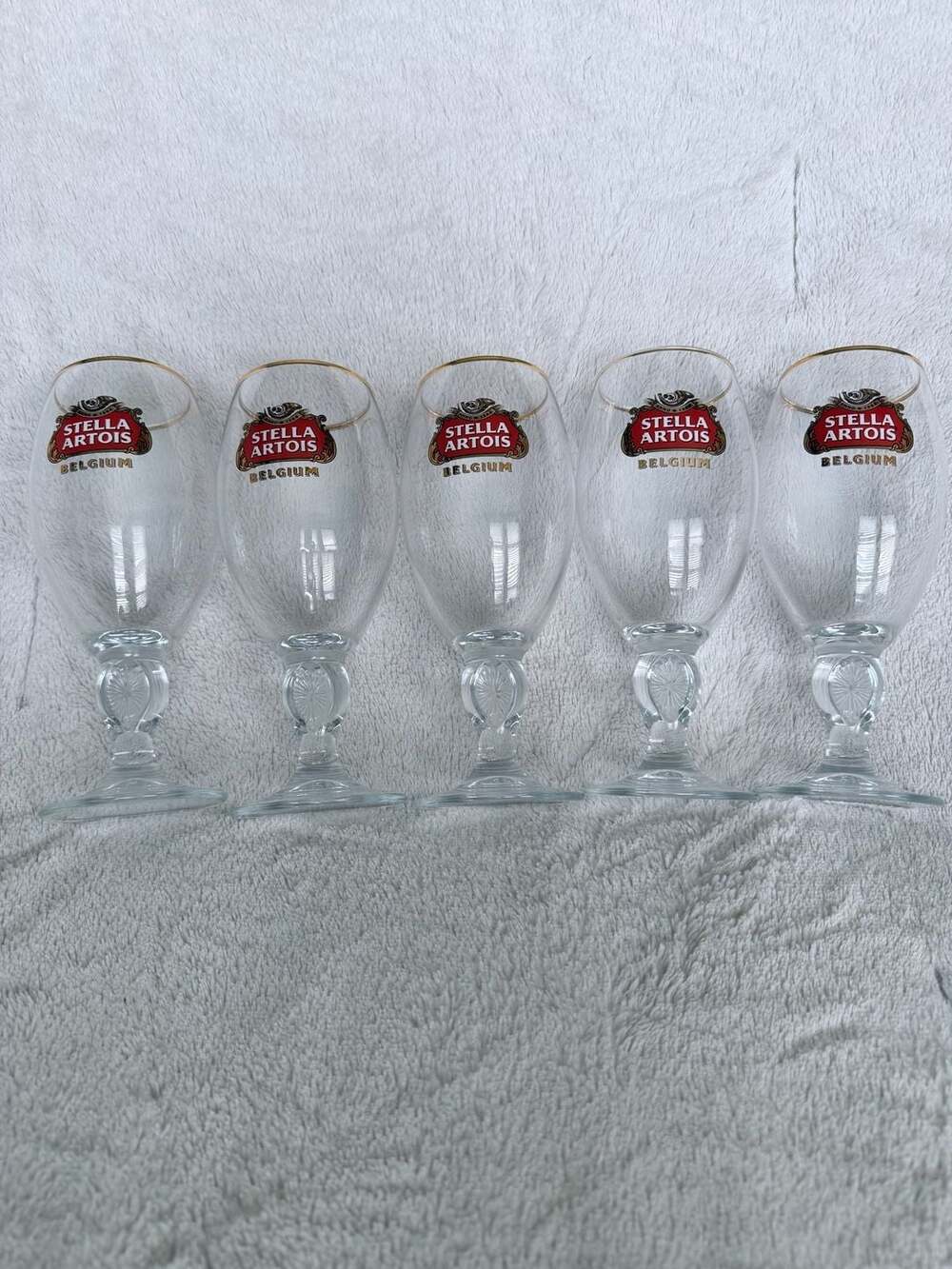 Set of 5 Stella Artois Beer Glasses